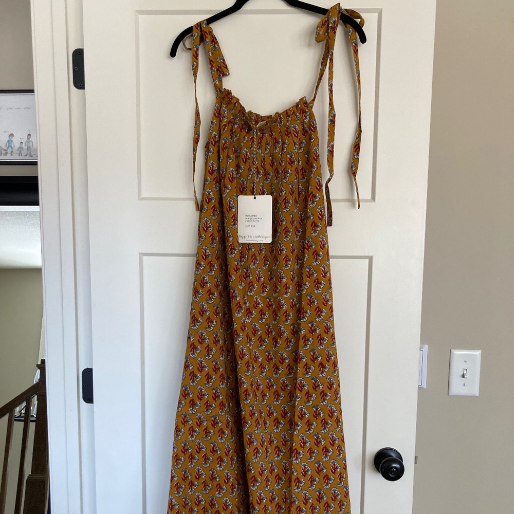 NWT exVoto Sundress Floral - Tie Straps, Adjustable M/L